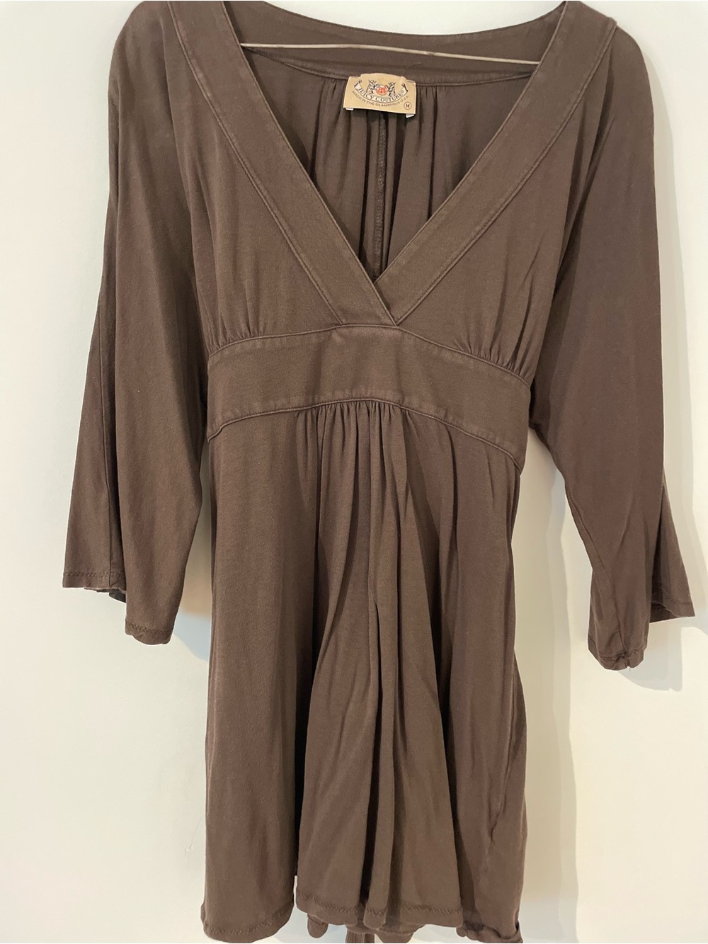 Juicy Couture Brown V-Neck Women’s Tunic Top